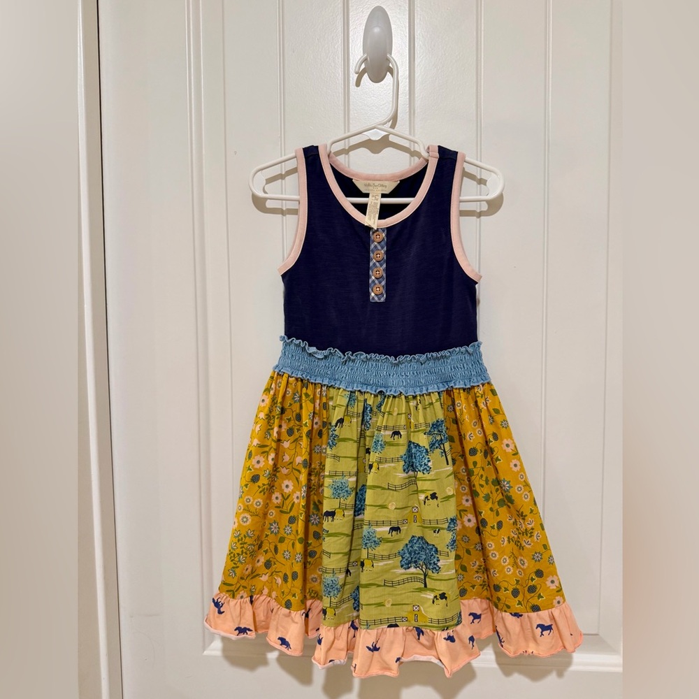 Matilda Jane Navy and Yellow Floral Dress